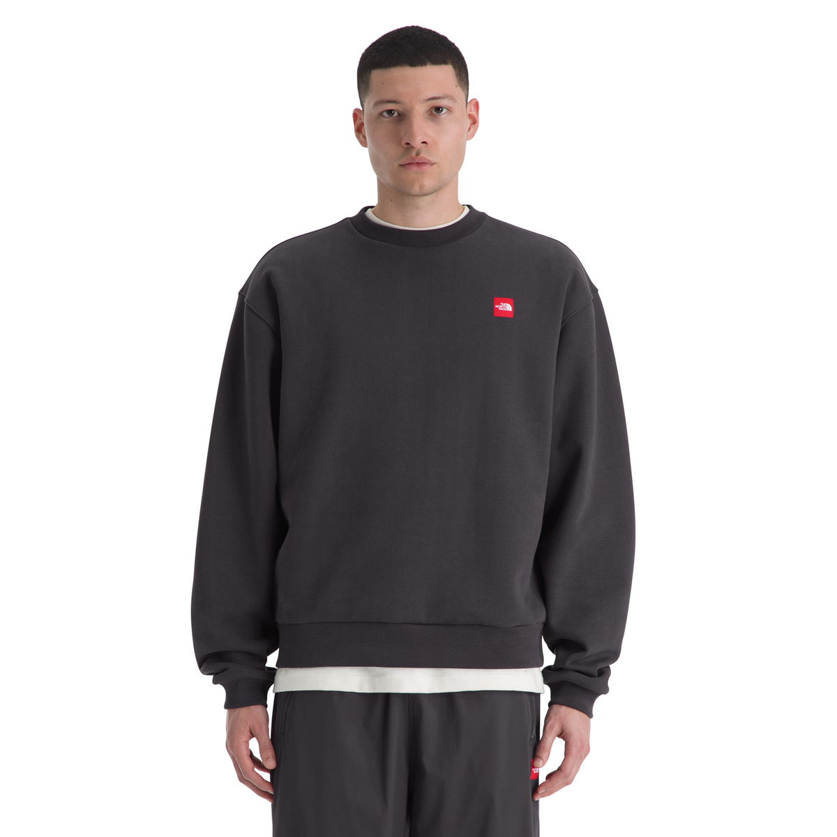 The North Face Men's Red Box Crewneck Sweatshirt in Obsidian