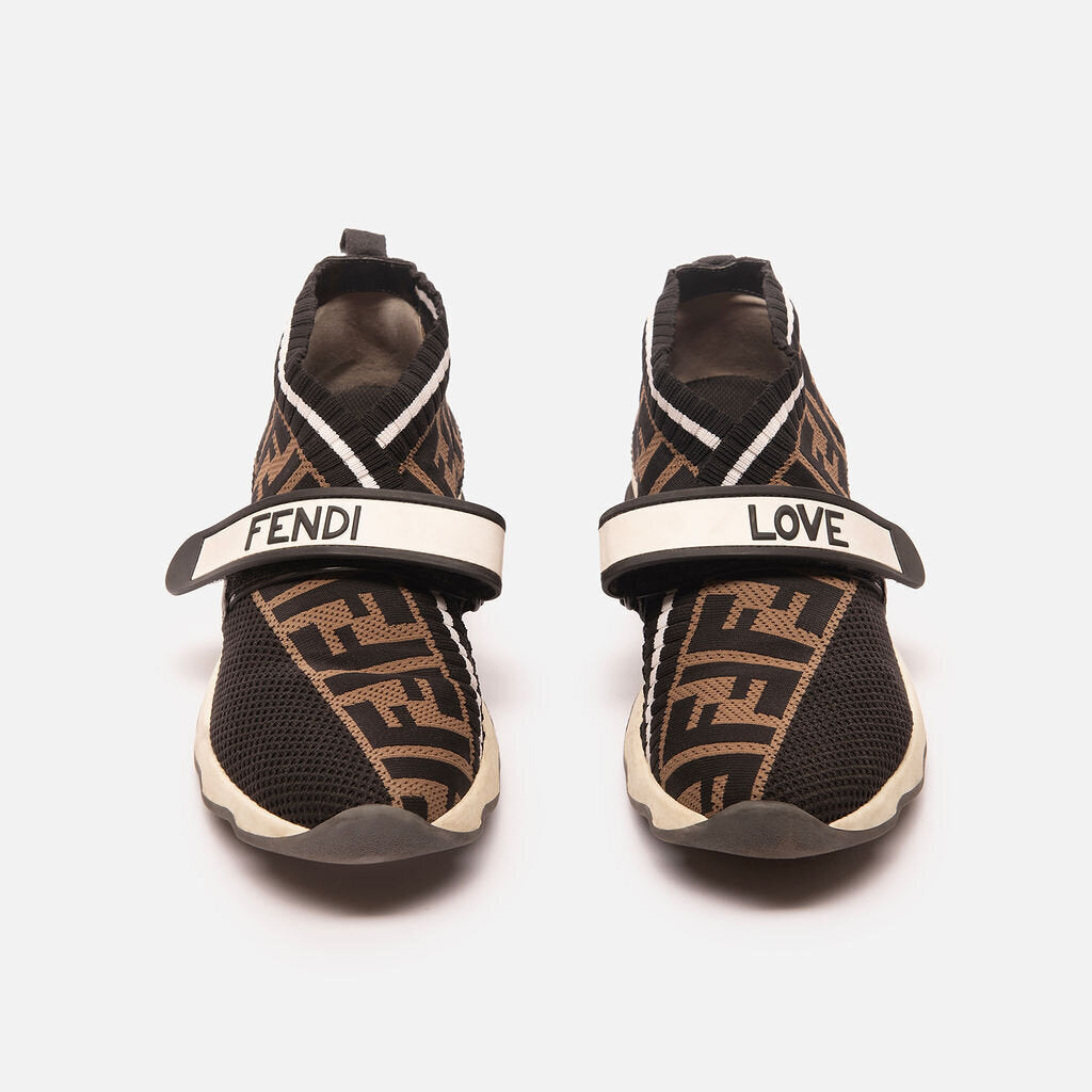Fendi Black Knit Sneakers