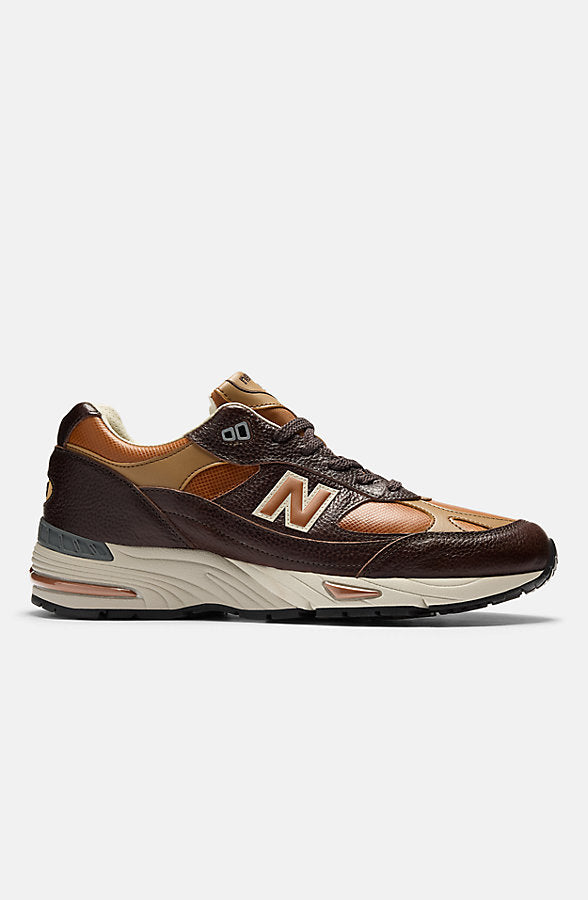 New Balance Women's Made in UK 991v1 Shoes - Chocolate Plum/Caramel Cafe And Tan