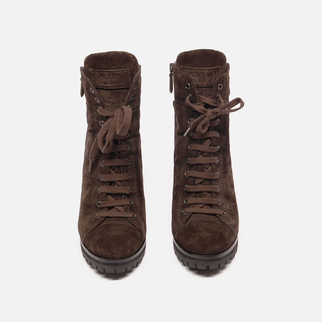 Prada Sport Brown Suede Boot
