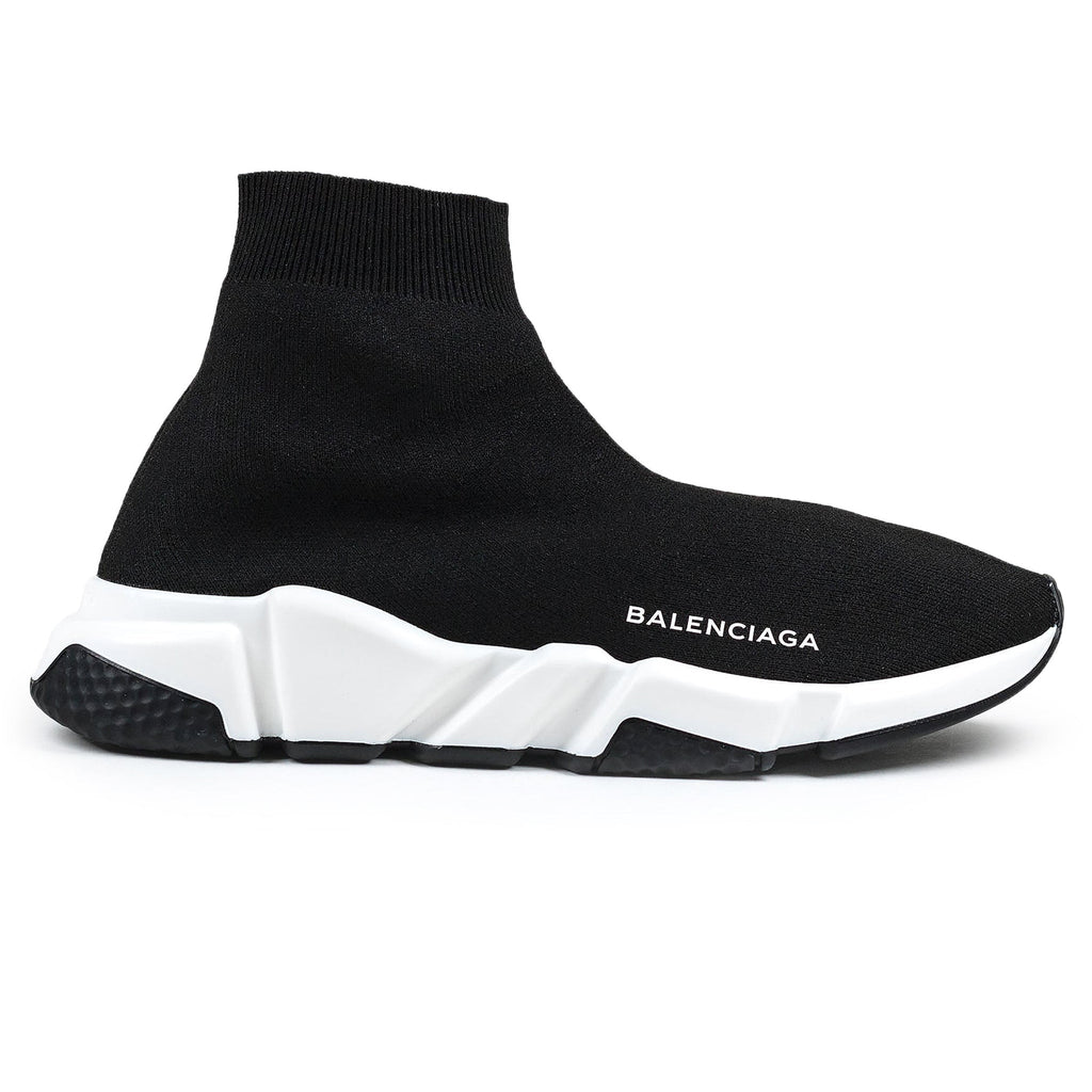 Balenciaga Speed Knit Sock Black White Black - Women's Sneakers