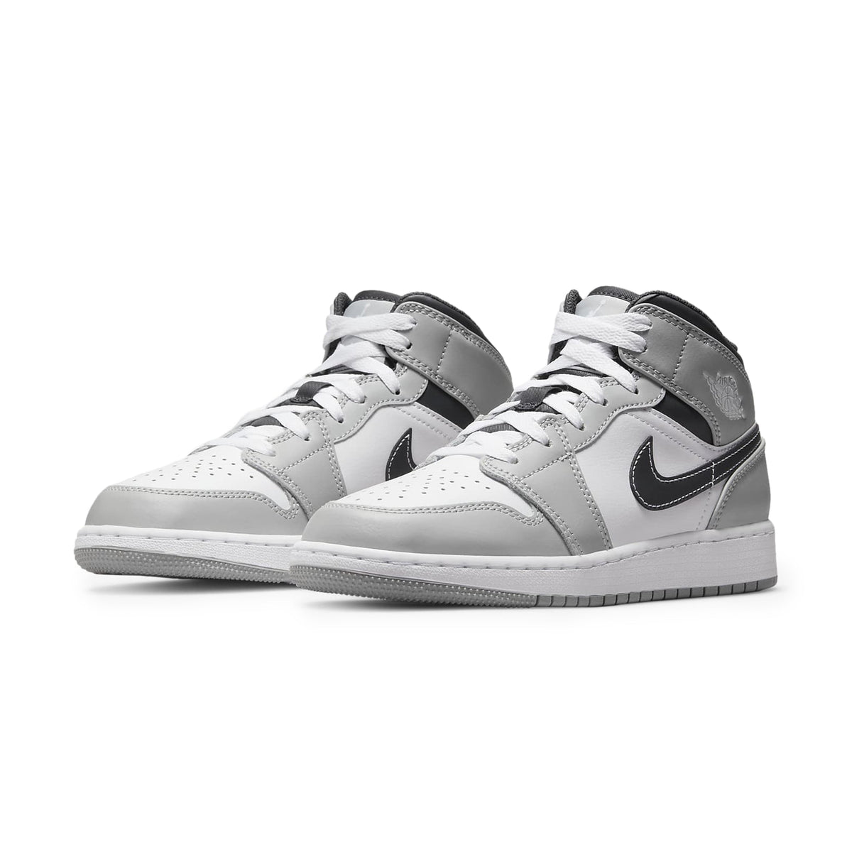 Air Jordan 1 Mid Light Smoke Grey Anthracite (GS) Sneakers