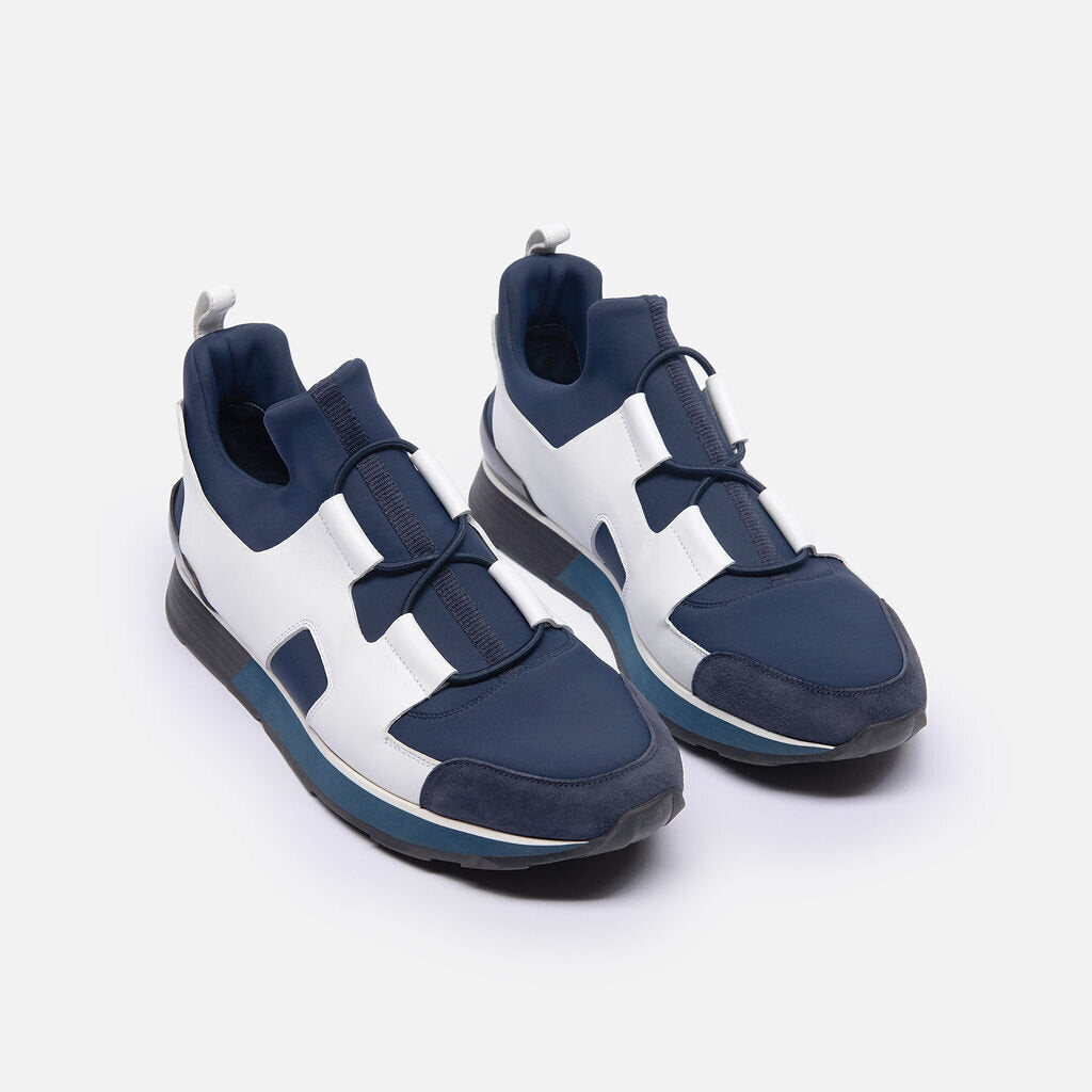 Hermes Navy & White 'Player' Sneakers