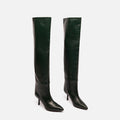 Stuart Weitzman Green Leather Knee-High Boots