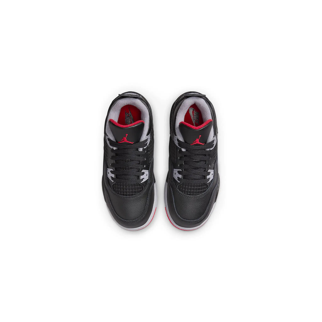 Air Jordan 4 OG Bred Reimagined (PS) Sneakers - Black