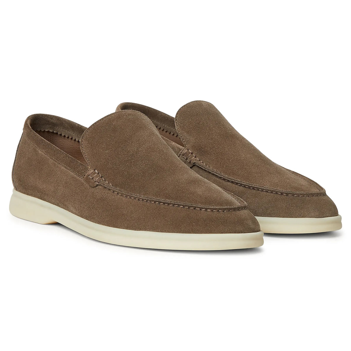 Loro Piana Summer Walk Suede Canteen Loafers