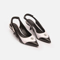 Louis Vuitton Louis Vuiton Black & White Slingback Shoe