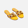 Manolo Blahnik Yellow Floral Sandals