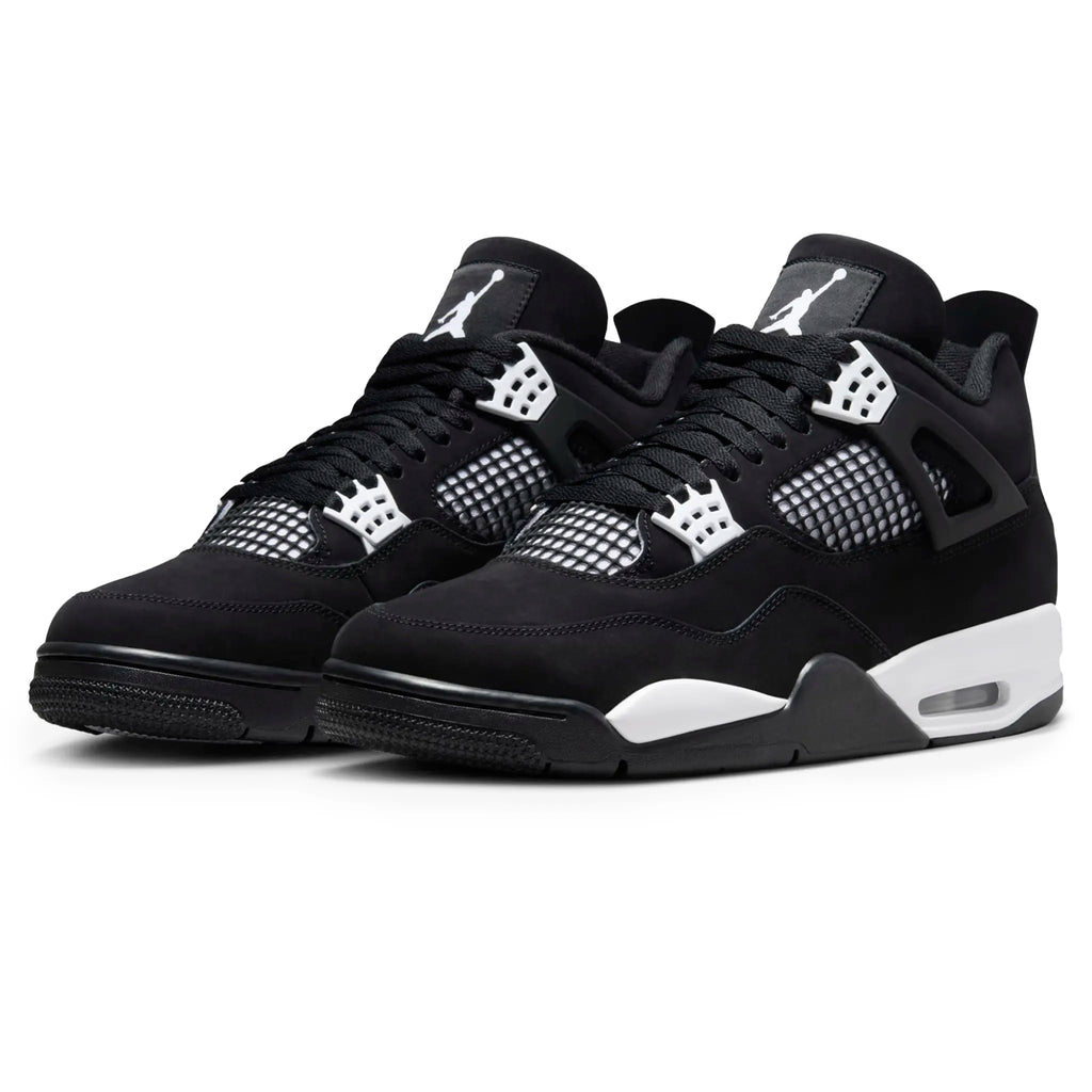Air Jordan 4 Retro White Thunder Sneakers - Black
