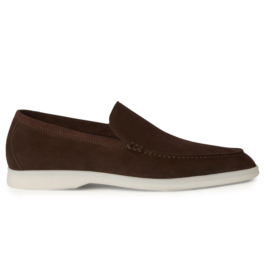 Loro Piana Summer Walk Suede Chocolate Loafers