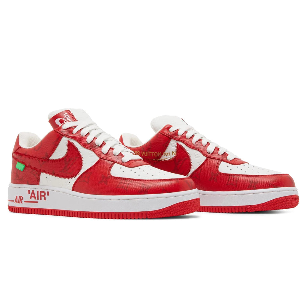 Louis Vuitton x Nike Air Force 1 Low White Red Sneakers