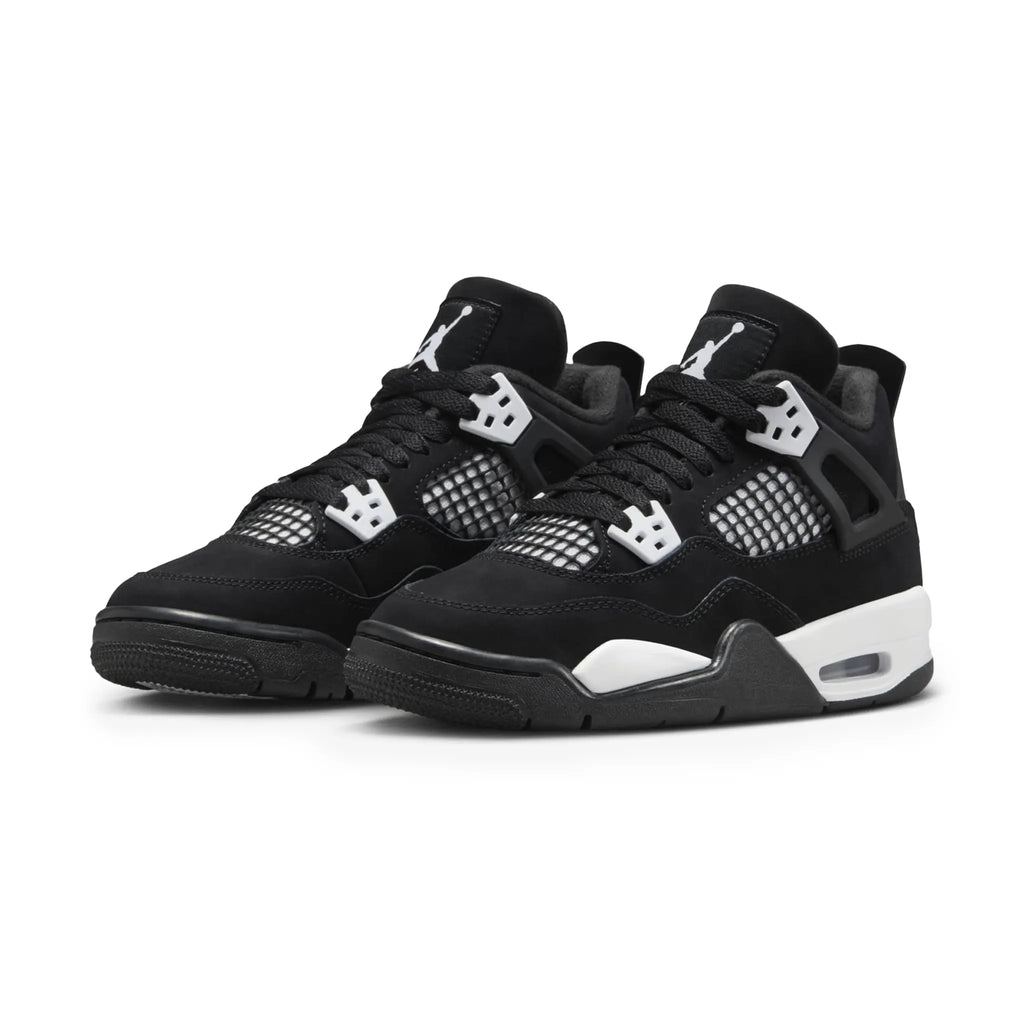 Air Jordan 4 Retro White Thunder (GS) Sneakers - Black