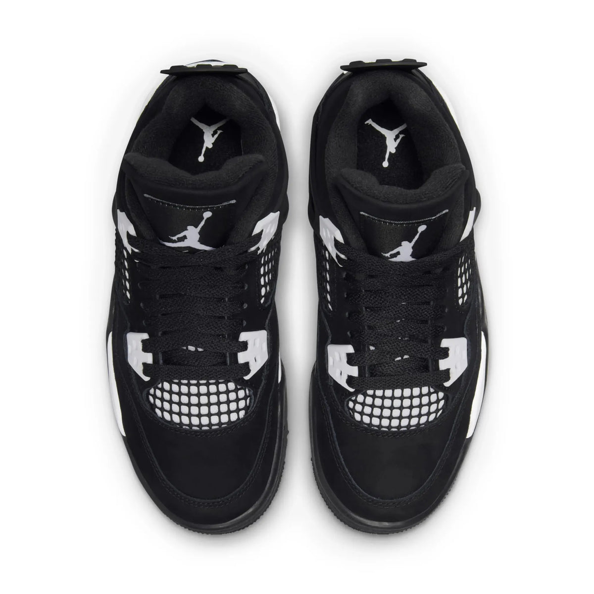 Air Jordan 4 Retro White Thunder (GS) Sneakers - Black