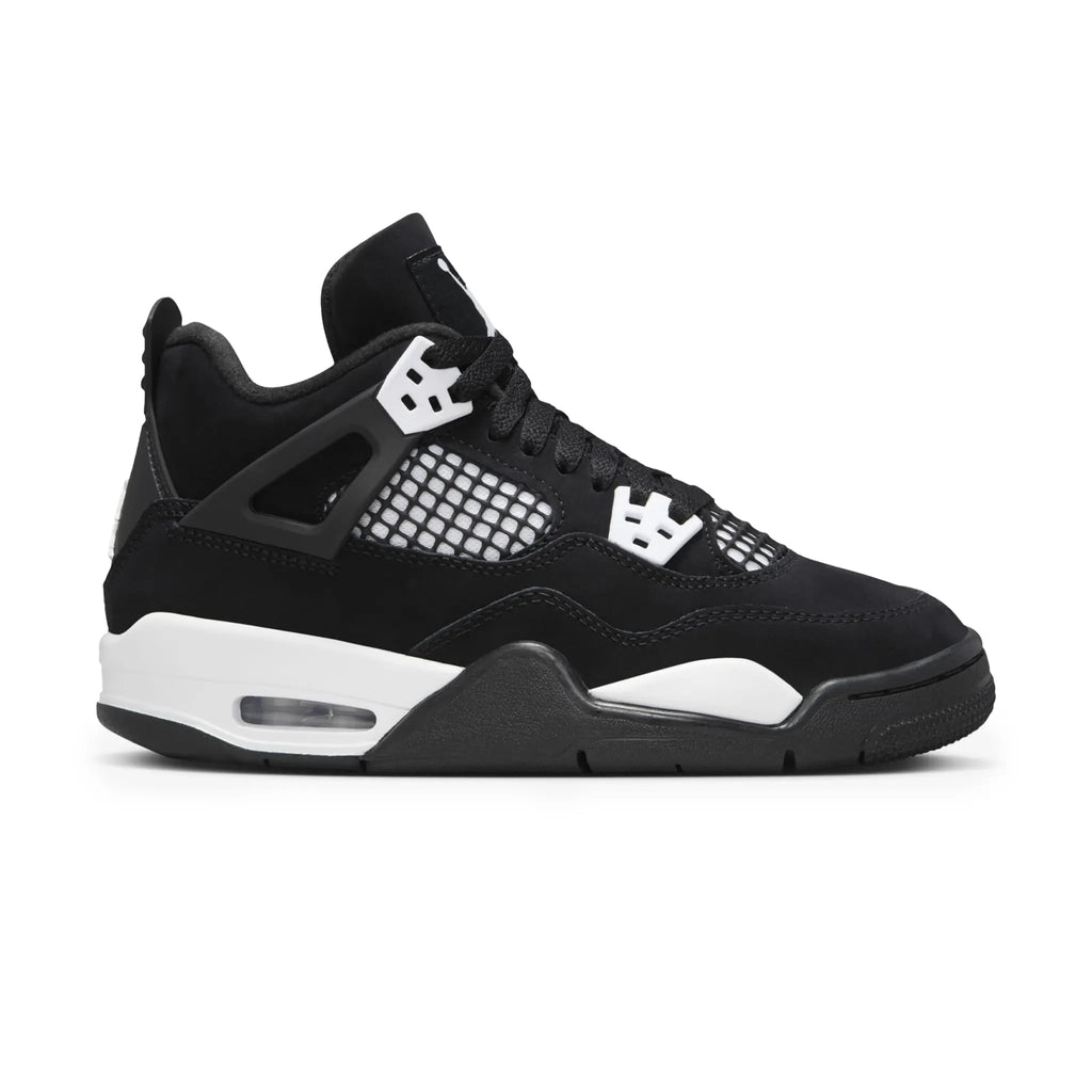 Air Jordan 4 Retro White Thunder (GS) Sneakers - Black