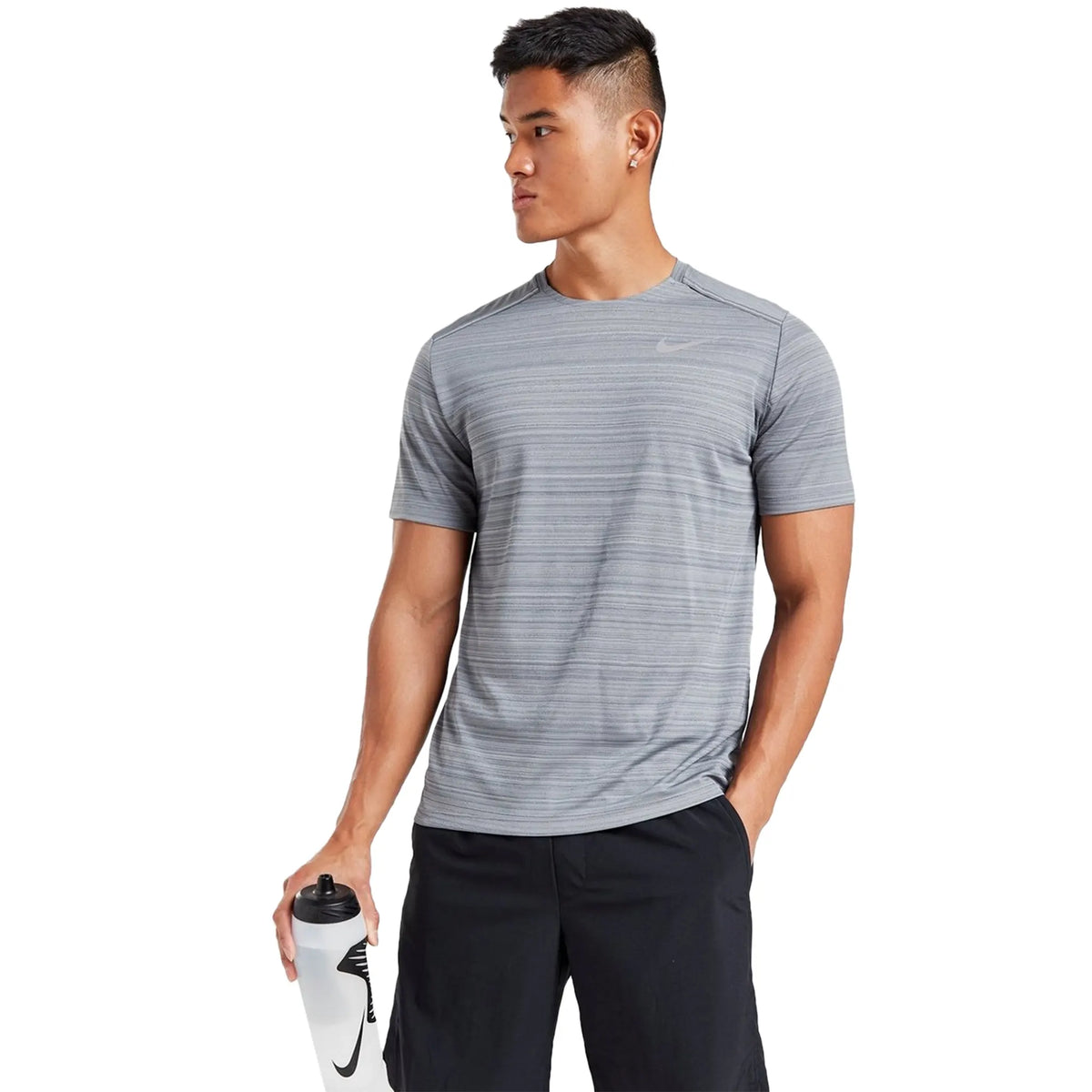Nike Dri-FIT 1.0 Grey Miler Running T-Shirt