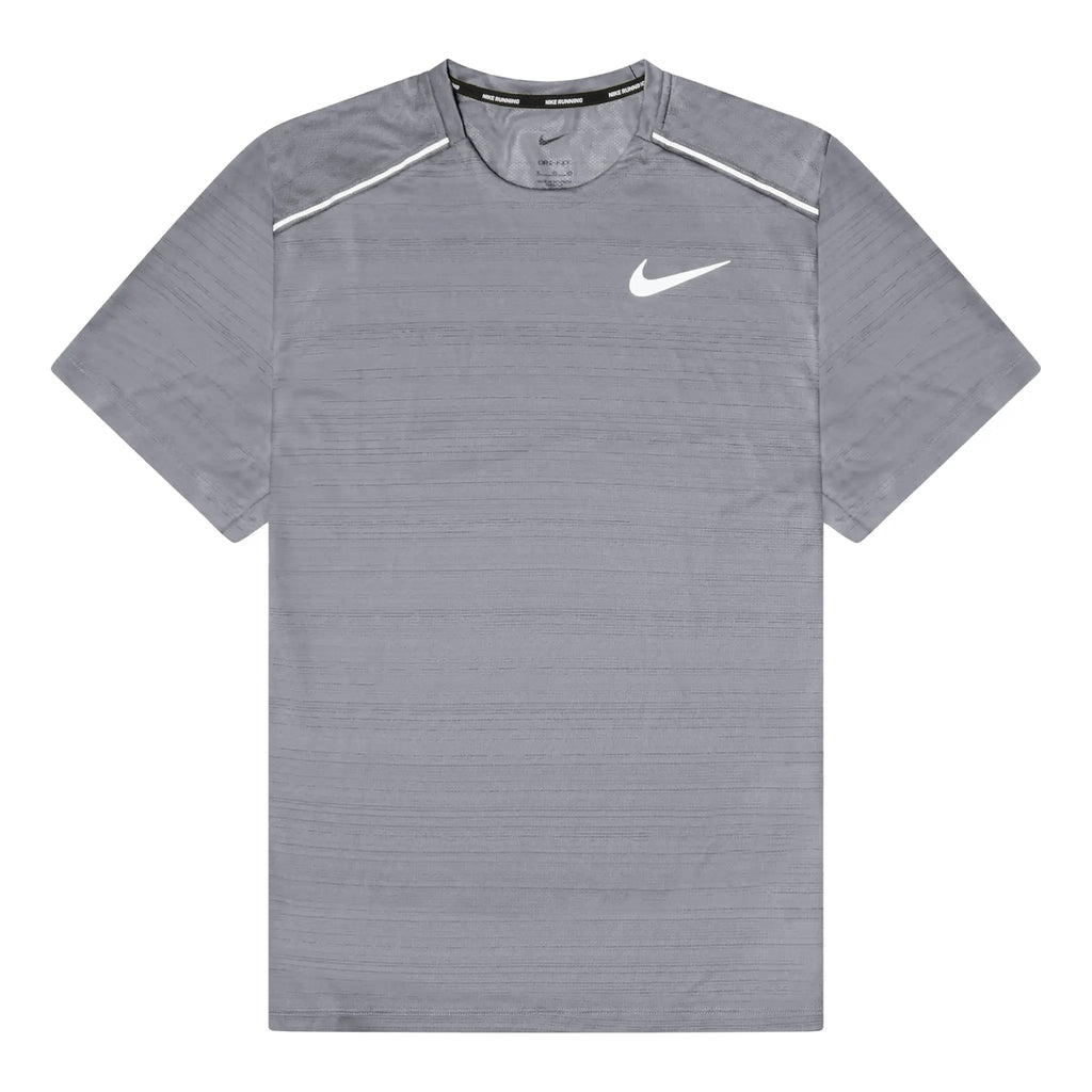 Nike Dri-FIT 1.0 Grey Miler Running T-Shirt