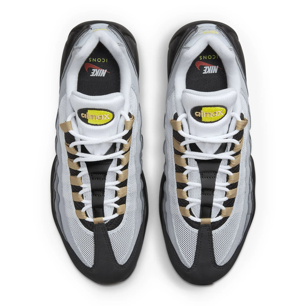 Nike Air Max 95 Icons Yellow Strike Sneakers - Grey