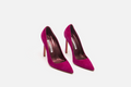 Manolo Blahnik Magenta Suede Pointed Toe Pumps