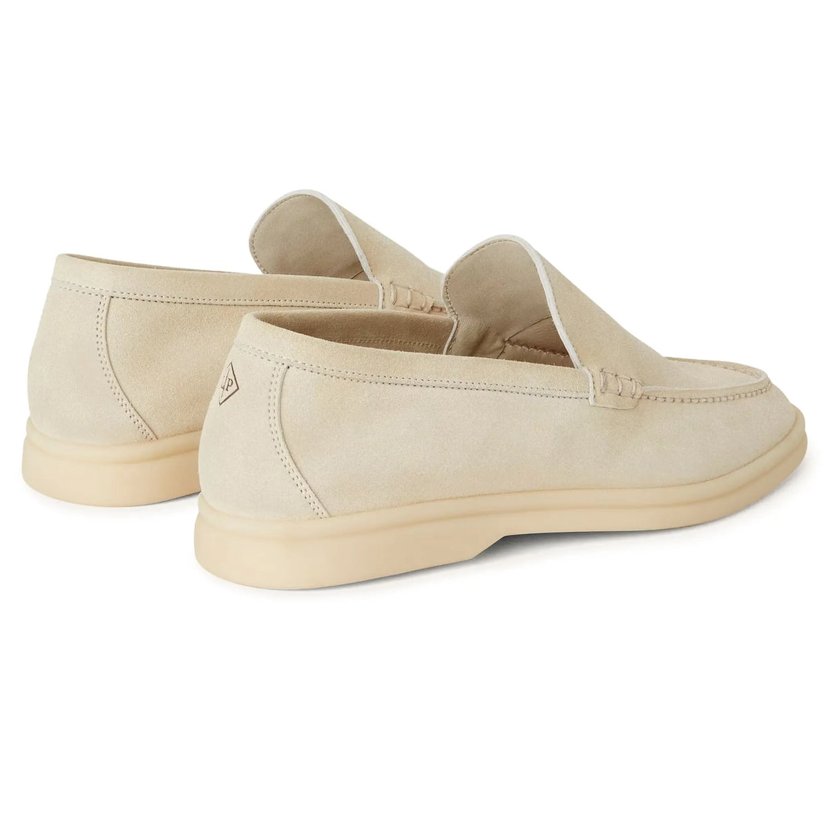 Loro Piana Summer Walk Suede Nougat Loafers - Beige