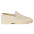 Loro Piana Summer Walk Suede Nougat Loafers - Beige