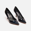 Manolo Blahnik Navy Patent Leather Pump