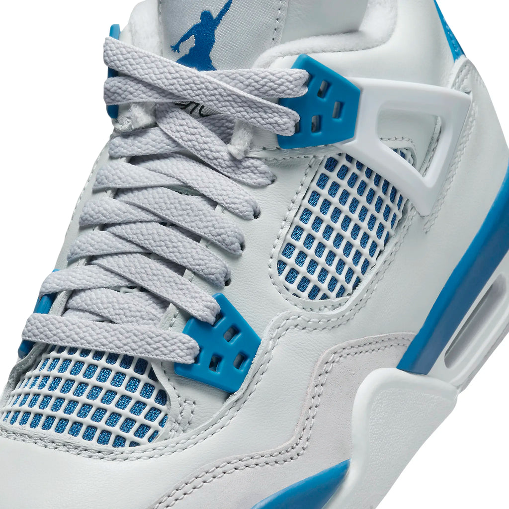 Air Jordan 4 Retro Military Blue (GS) Sneakers - White