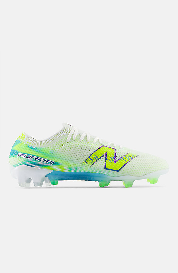 New Balance Men's Furon Elite FG V9 Boots - White/Alkaline Green