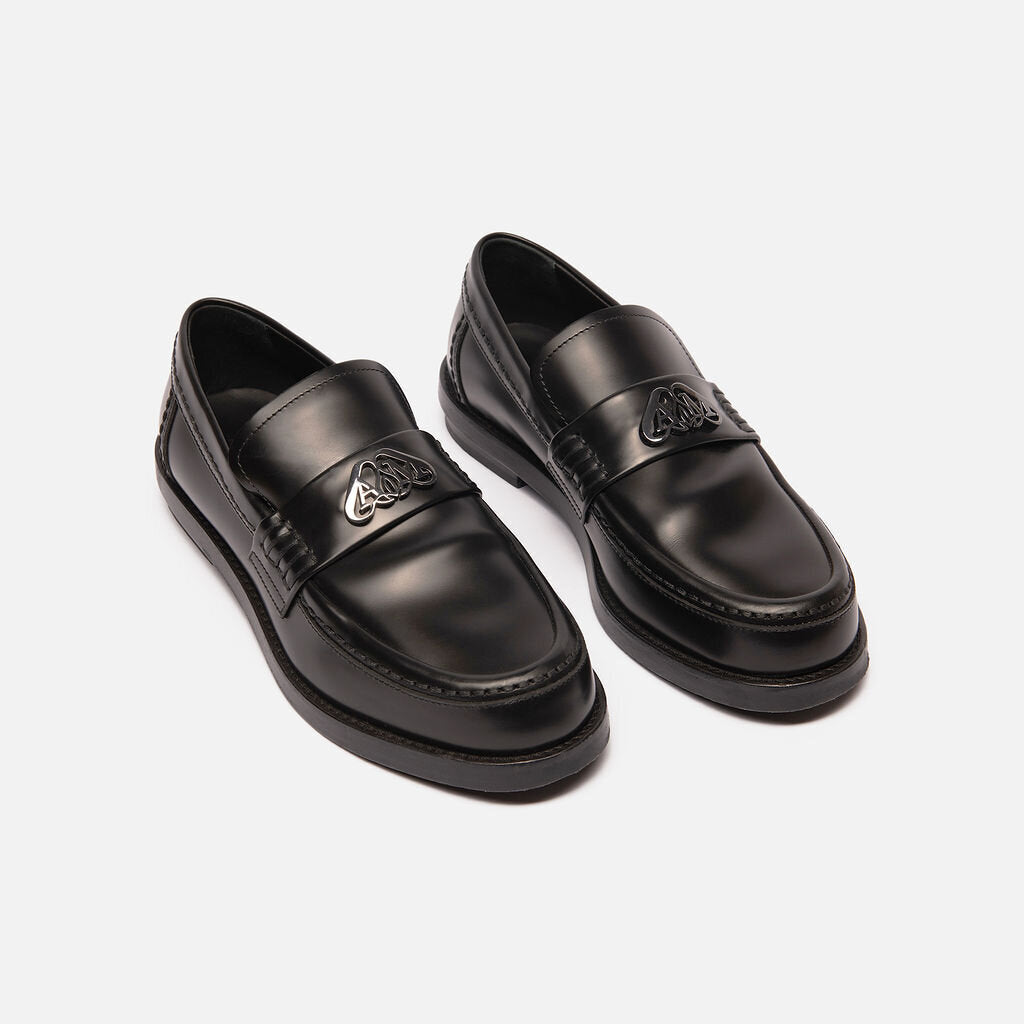 Alexander McQueen Black Leather Loafers