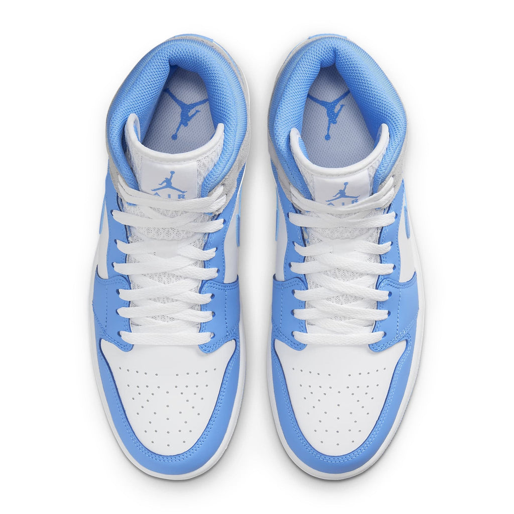 Air Jordan 1 Mid University Blue Grey Sneakers
