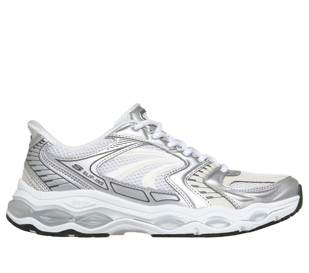 Skechers Slip-ins: Skech-Gel - Retro Pulse, WHT / BLACK / SILVER