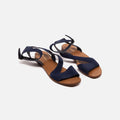 Prada Blue Suede Flat Sandal