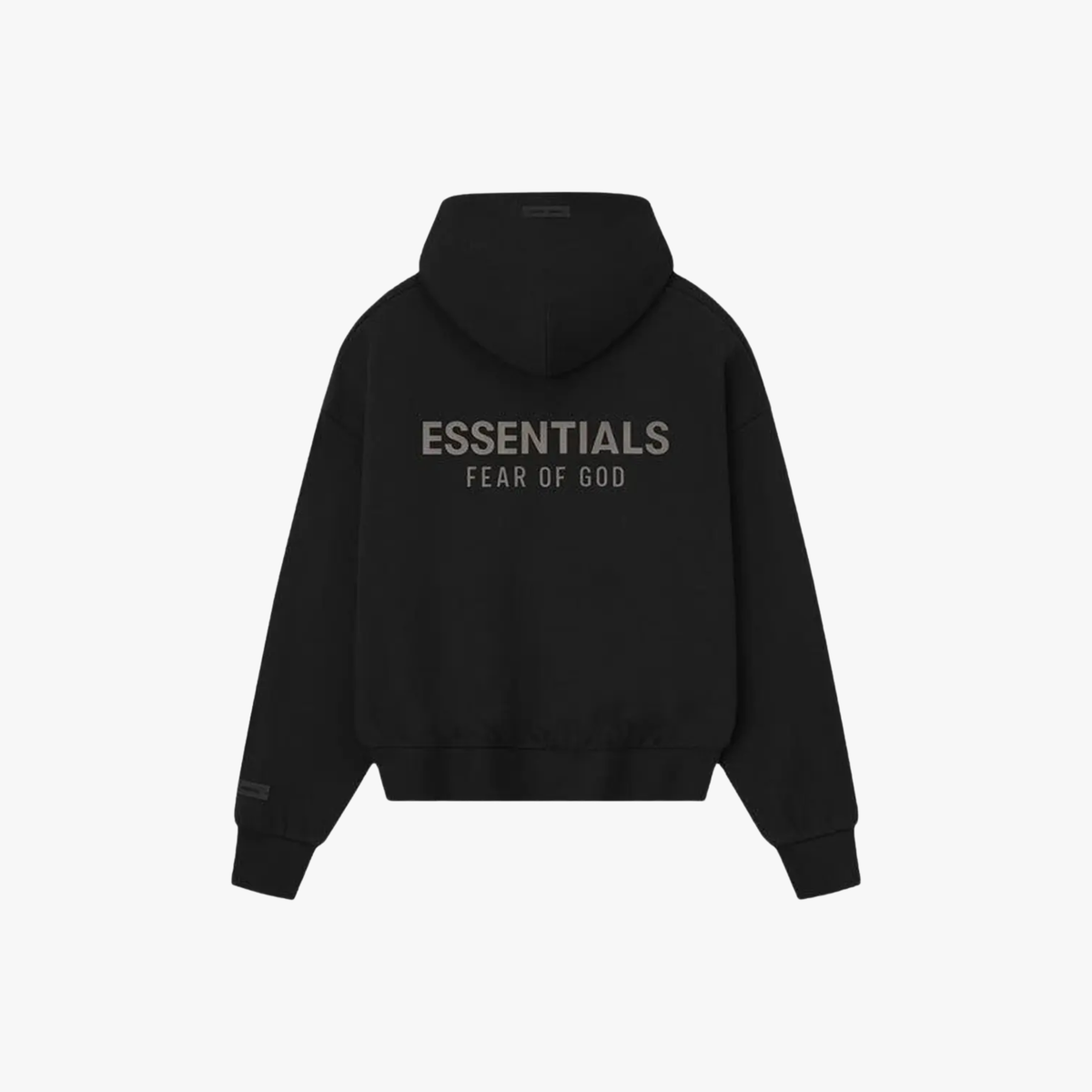 Fear of God Essentials Classic Full Zip Up Hoodie Jet Black