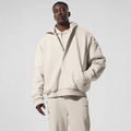 Alo Yoga Select Hooded Bone Bomber Jacket