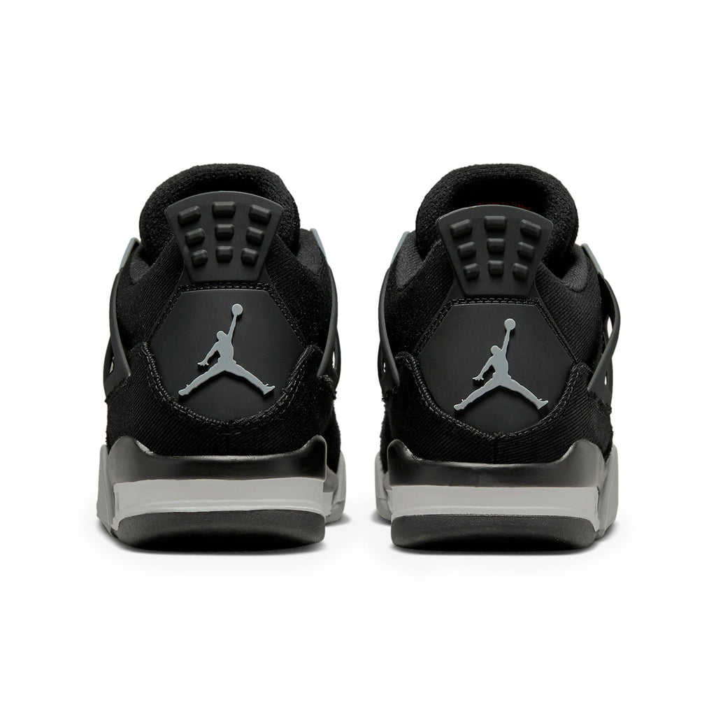 Air Jordan 4 Retro Black Canvas (GS) Sneakers