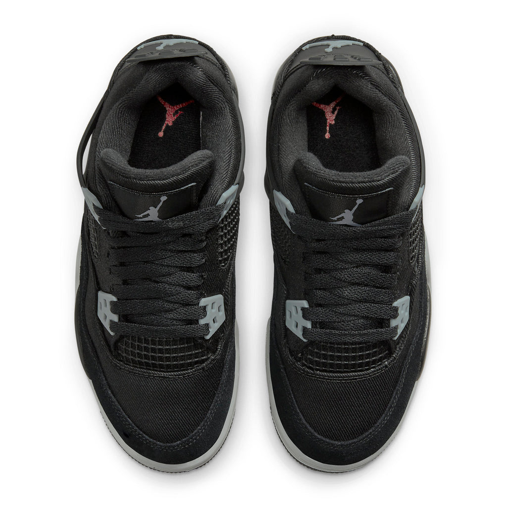 Air Jordan 4 Retro Black Canvas (GS) Sneakers