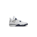Air Jordan 4 Retro Midnight Navy (PS) Sneakers - White