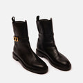 Christian Dior Black Leather Logo Ankle Boot