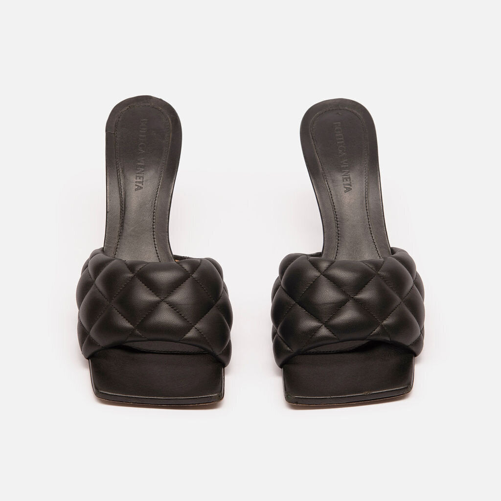 Bottega Veneta Black Quilted Heel
