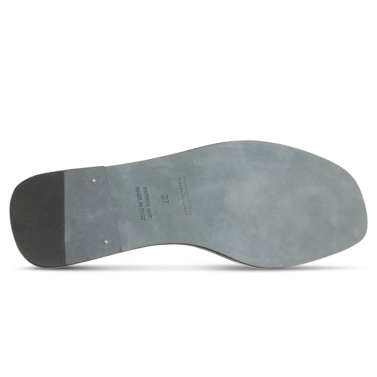 Hermes Paris Oran Black Sandal (Minor Dents)