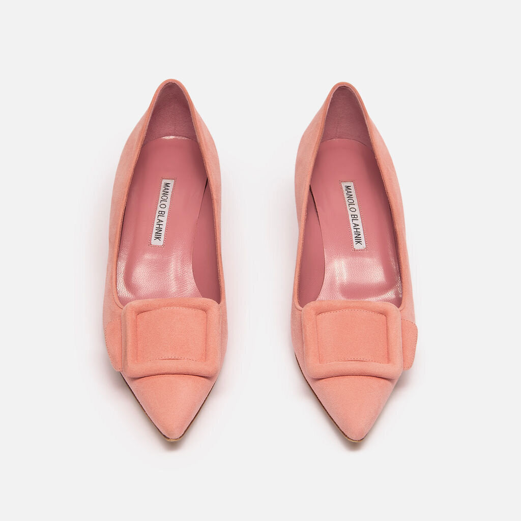 Manolo Blahnik Pink Suede Heels