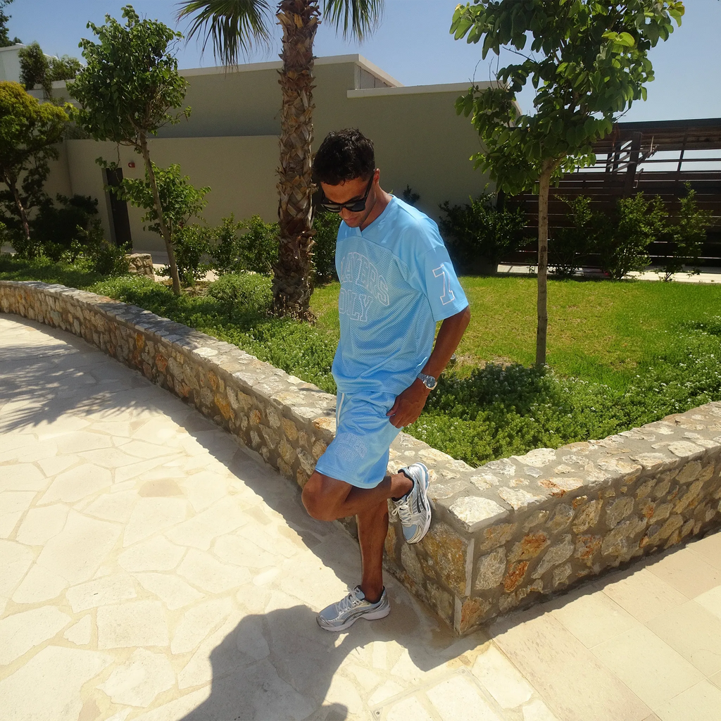 Players Only Mesh Blue Jersey Shorts