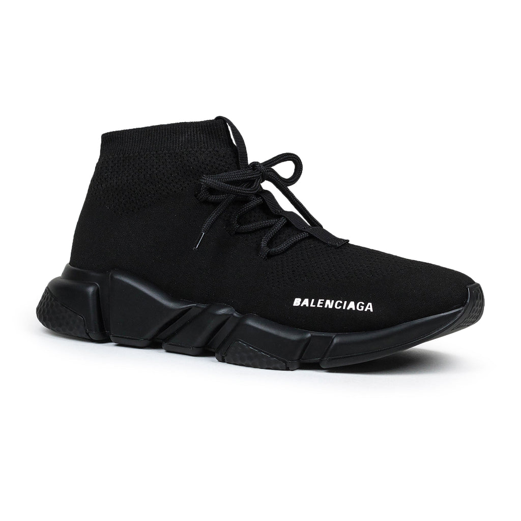 Balenciaga Speed Knit Lace Sock Triple Black - Women's Sneakers