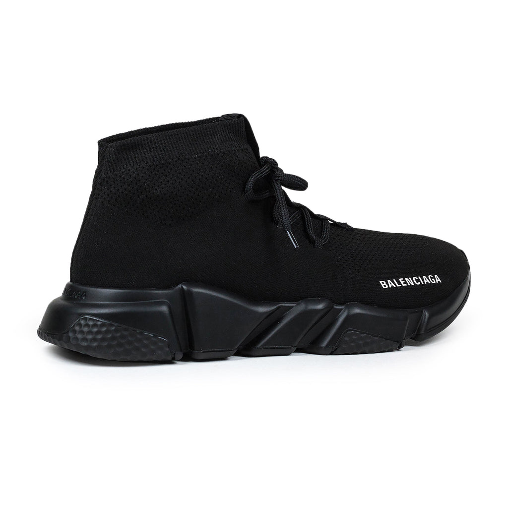 Balenciaga Speed Knit Lace Sock Triple Black - Women's Sneakers