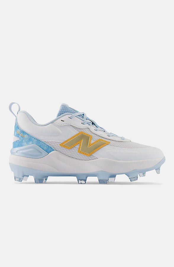 New Balance Women's Velo v5 Molded Athletic Shoes - White/Team Sky Blue And Gold