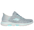 Skechers Slip-ins: GO GOLF WALK 5 - Slip-Ins, GRAY / AQUA