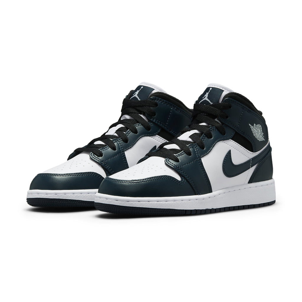 Air Jordan 1 Mid Dark Teal (GS) Sneakers - Blue