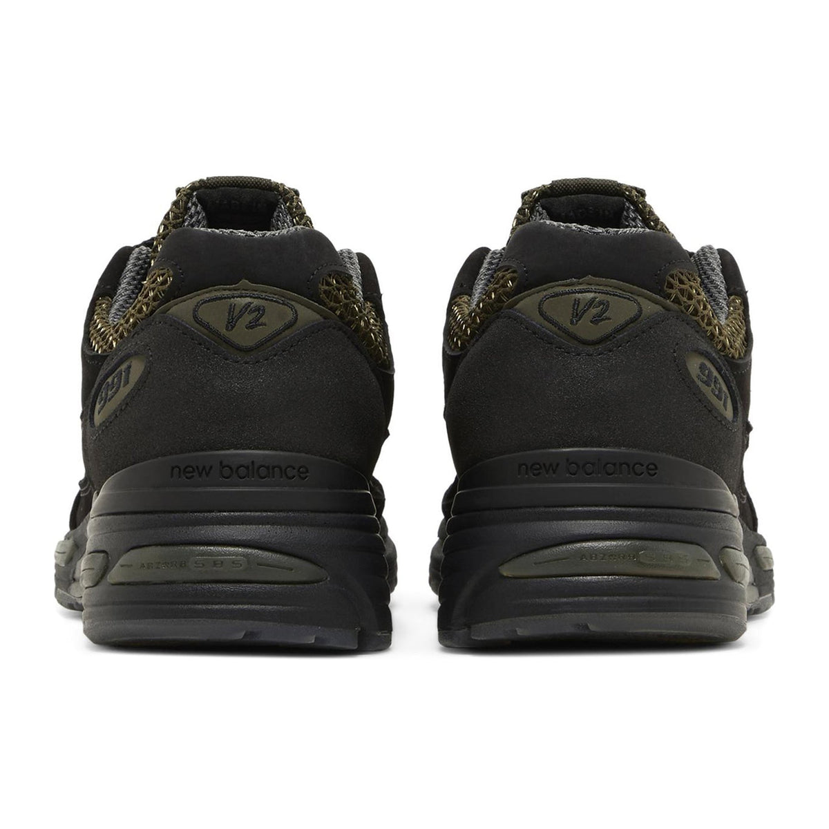 Stone Island x New Balance 991v2 MiUK Black Olive Sneakers