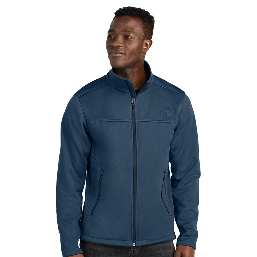 The North Face Men's Shady Blue Chest Logo Ridgewall Softshell Jacket